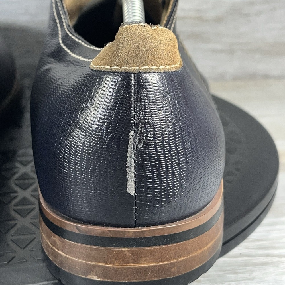 Steve Madden Men's Penter Blue Faux Leather Oxford Dress Shoes Size 10.5 - Picture 5 of 10